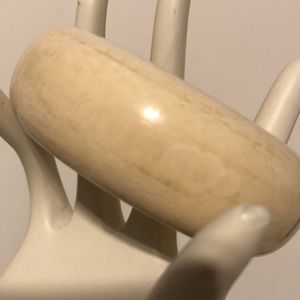 Ivory- look bangle bracelet